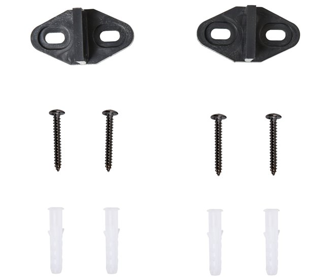 Juego de Herrajes para Puerta Corredera acero al carbono HOMCOM 200 Negro