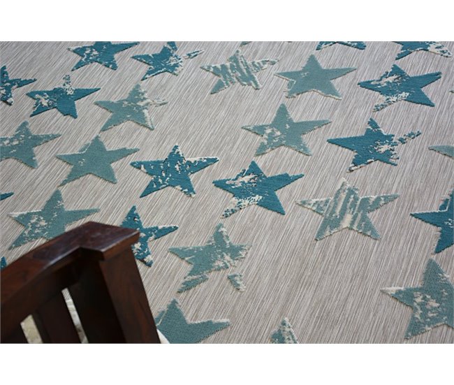 Alfombra LISBOA Estrellas Estrellitas 200x290 Azul