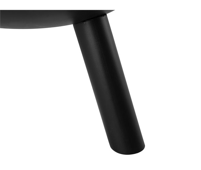 Beliani Fogón de madera VEER Negro