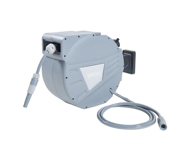 Enrollador de manguera de agua mural Amersfoort con manguera Gris