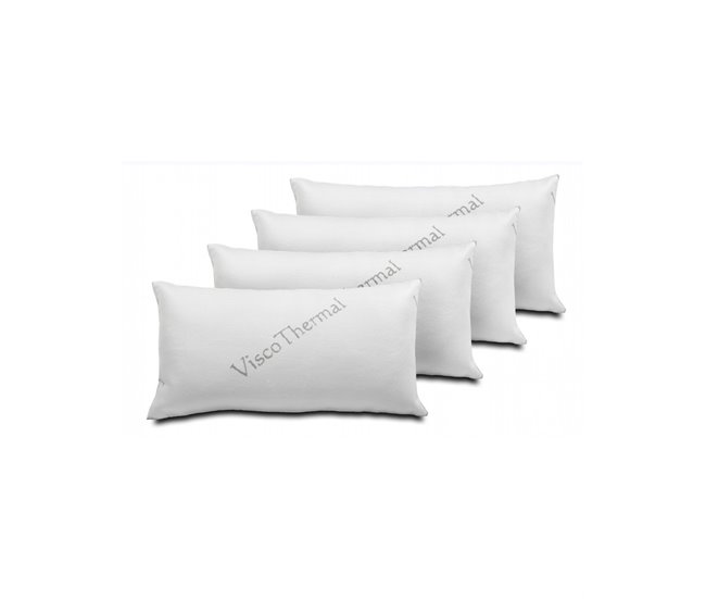Pack 4 Almohadas Viscocopos ViscoThermal Blanco/ Beige