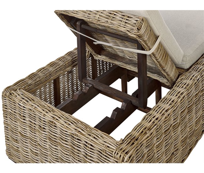 Beliani Tumbona PALESE Gris/natural