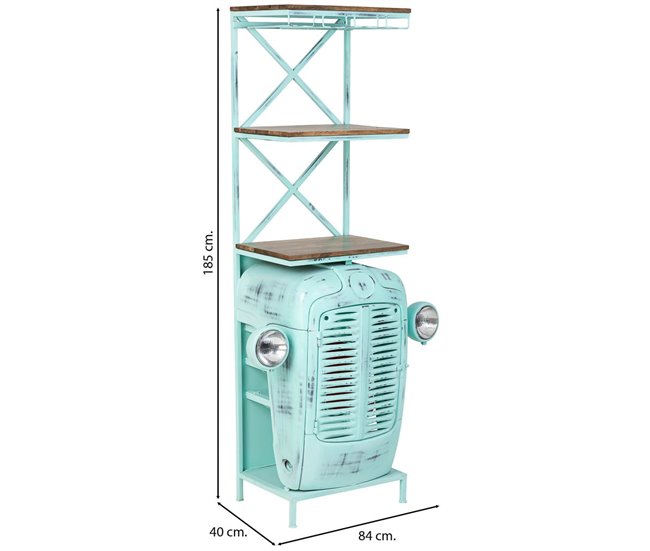 Estanteria botellero Azul