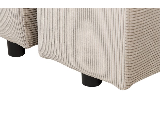 Beliani Sofá esquinero Pana LUSPA Beige