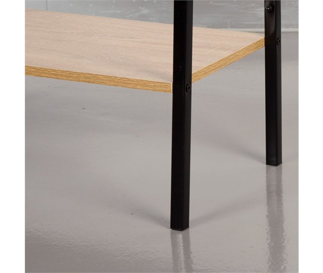 Max Home Estantería escalera madera 4 estantes 60 Negro/ Madera