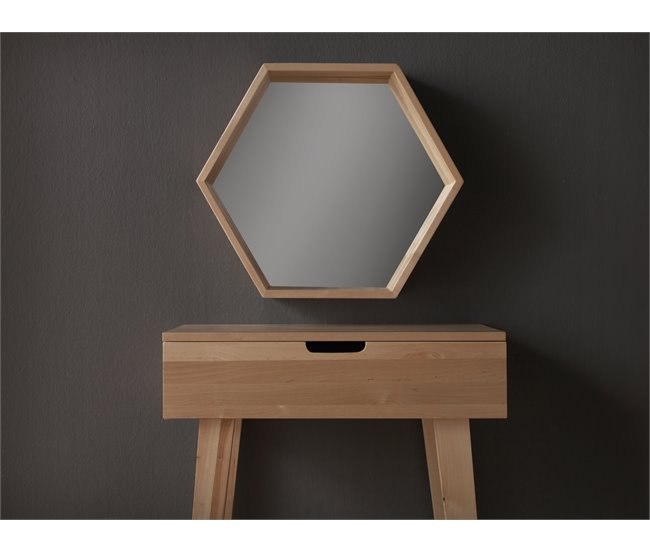 Mesa auxiliar de madera natural Natural