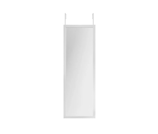 Acomoda Textil – Espejo Colgante de Puerta con Gancho. 35x0 Blanco