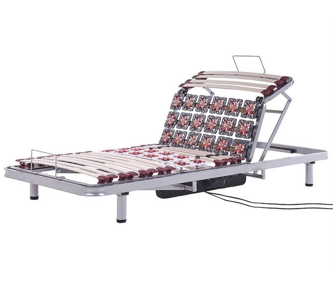 Beliani Somier articulado eléctrico Acero MOON Plateado