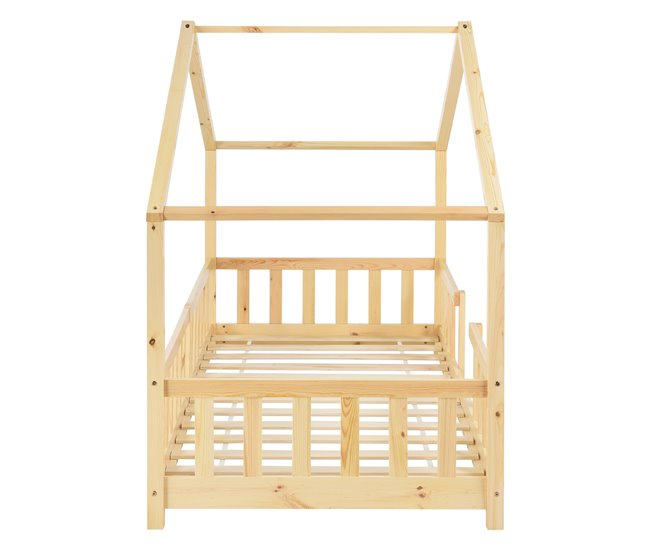 Cama infantil forma de casita con 03_0005466 Pino