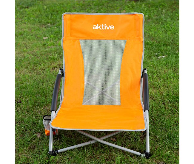 Aktive Pack 4 sillas plegables playa Naranja