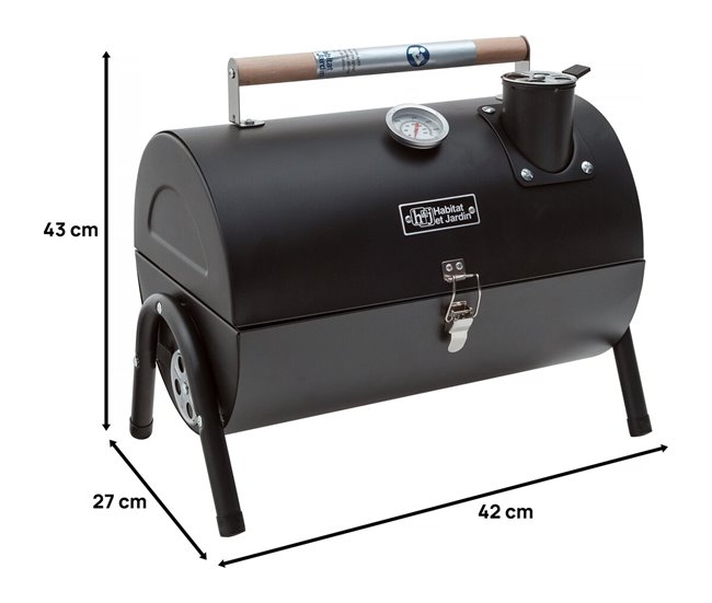 Barbacoa de carbón portátil Negro