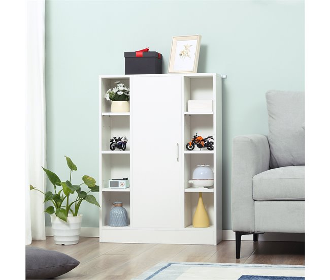 Armario de Suelo para Baño Melamina de Madera kleankin 71 Blanco
