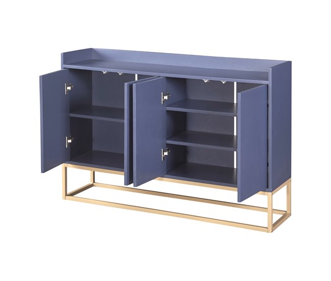 Aparador, 4 puertas, mueble comedor, comedor, sala, cocina 120 Azul