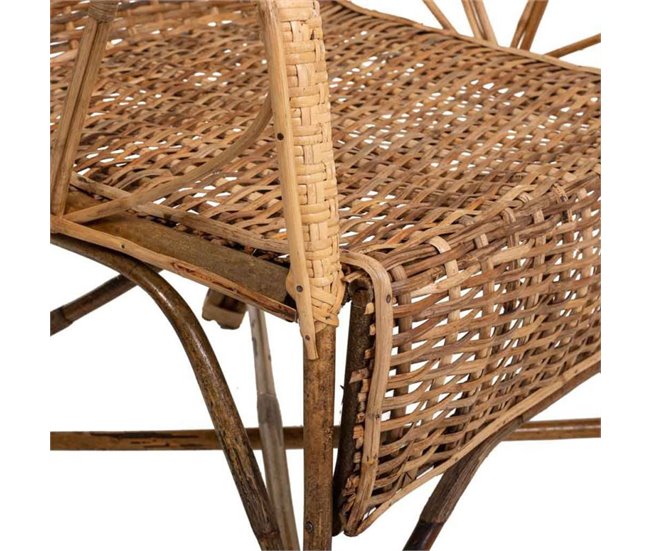 Sillón de bambú y ratán Marron