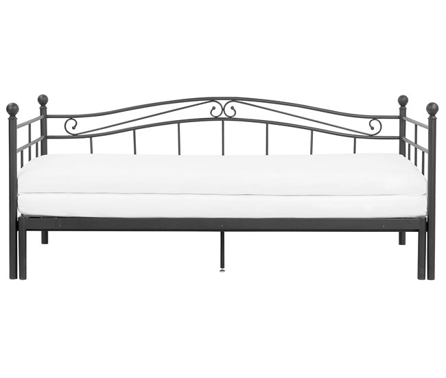 Beliani Cama nido Acero TULLE 92x209 Blanco