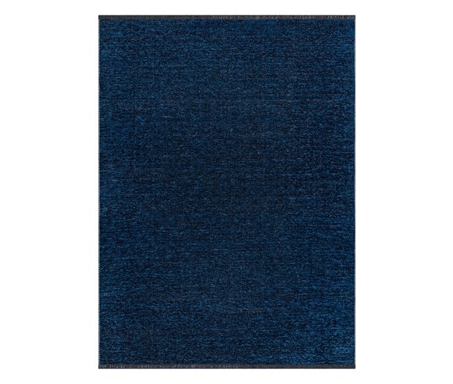 Alfombra FLORENCE 24021 glamour tejido plano flecos 135x190 Azul