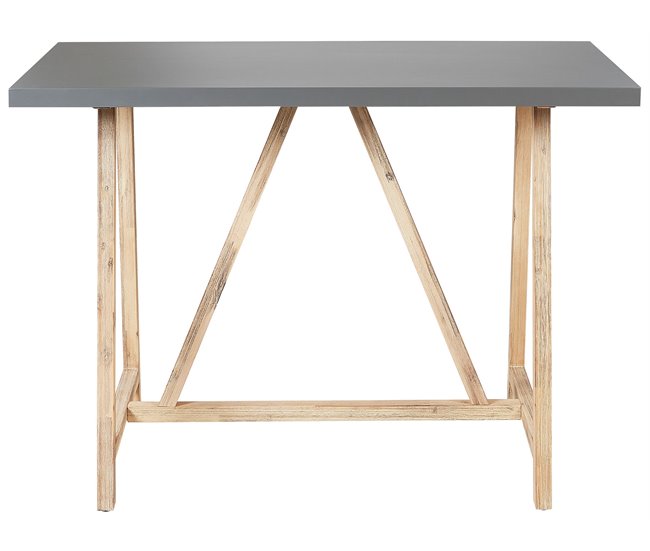 Beliani Conjunto bistro TALAMONE Gris/ Madera