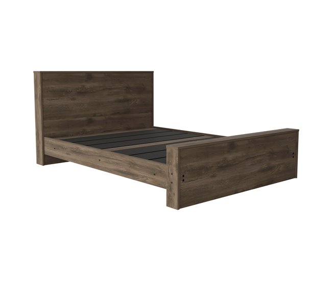 Base Cama Completo Galanto con marco Marron