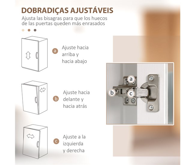Alacena de Cocina Melamina de Madera HOMCOM, hogar - cocina Blanco