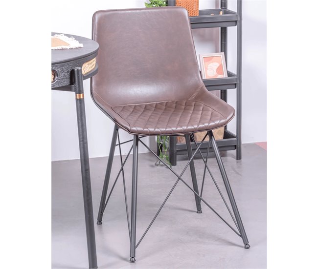 Pack de 2 sillas vintage - Jules Marron