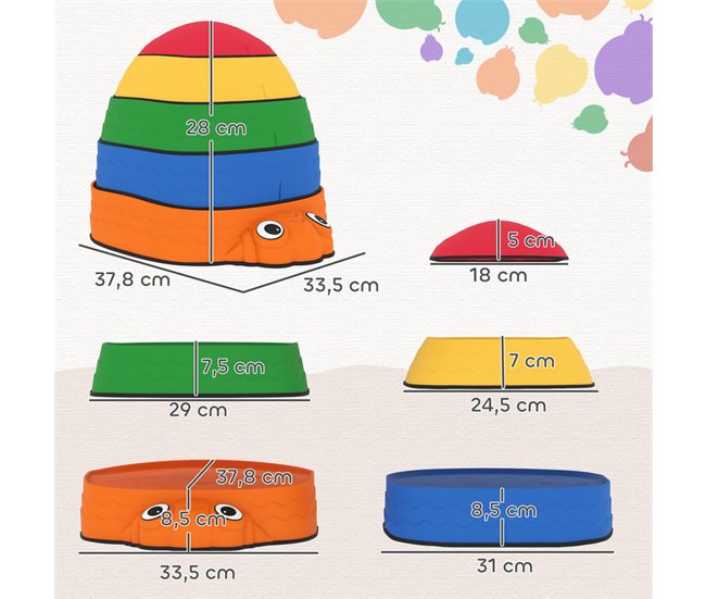 Bloques de Equilibrio PP, TPE AIYAPLAY Multicolor