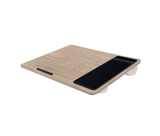Acomoda Textil – Mesa de Cama para Portátil, Acolchado. 30x30 Madera