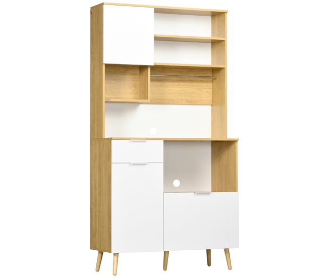 Alacena de Cocina Melamina de Madera, Pino HOMCOM, hogar - cocina Marron