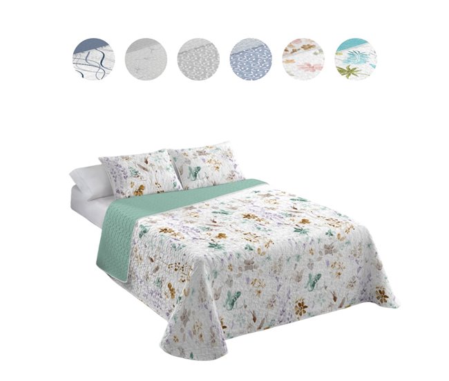 Colcha Bouti Estampada + Fundas Cojines Sortelha 