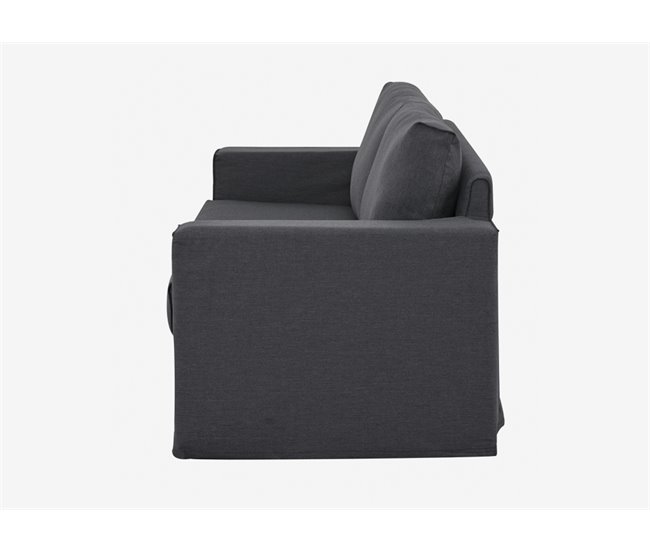 Sofá 3 plazas fijo JUNO desenfundable Gris Oscuro