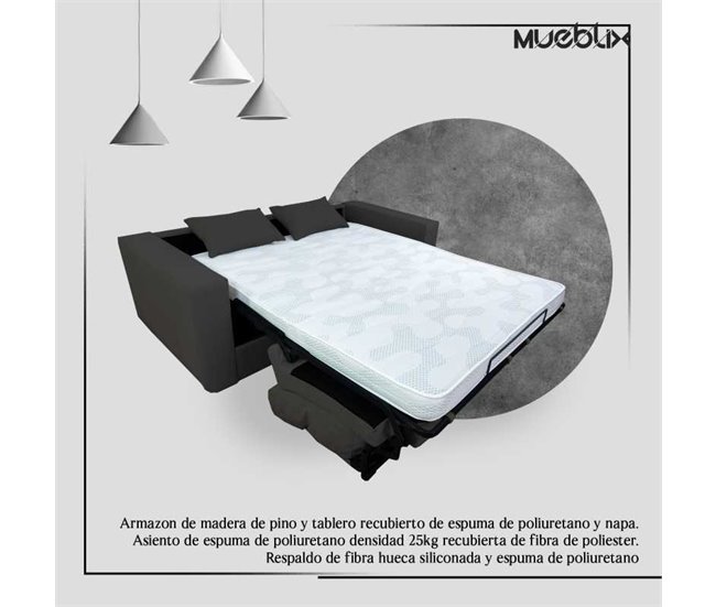 Sofa cama Italiano Bolonia Antracita
