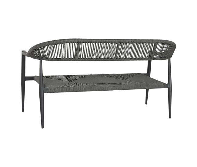 Sofá de Jardín Gris Oscuro