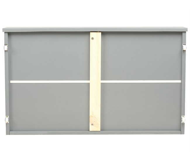 Beliani Conjunto de 2 cajones de cama Madera de pino RUMILLY Gris