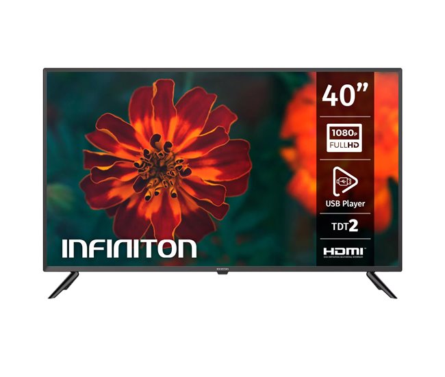 TV Infiniton INTV-40BA130 de 40”,  Full HD, Dvb-t2/c/s2 Negro