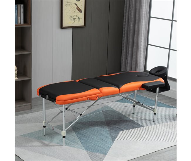 Camilla de Masaje Plegable PU, Aluminio, Plástico HOMCOM Multicolor