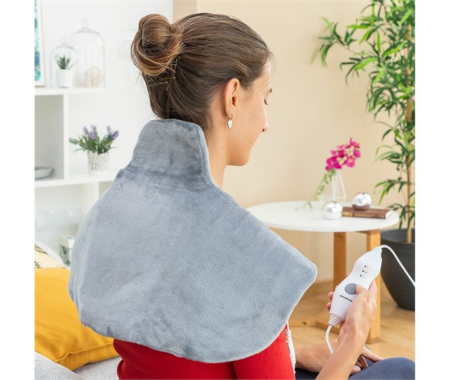 Almohadilla Eléctrica para Cuello y Hombros Gris