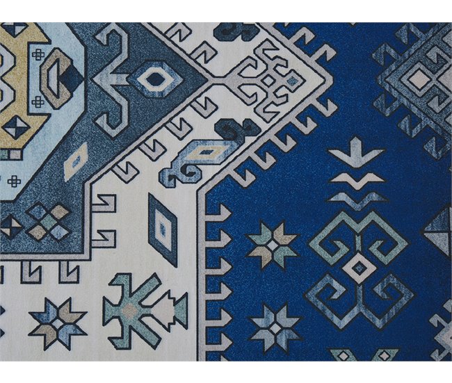 Beliani Alfombra de pelo corto PARVAKADLI 70x200 Azul
