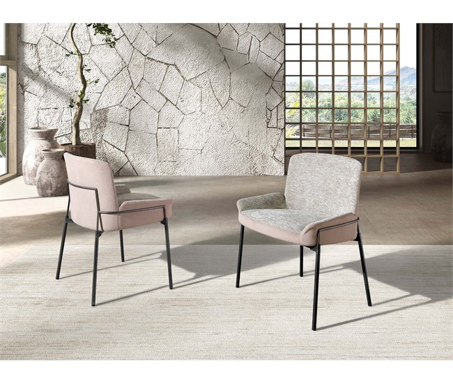 ANGEL CERDA Silla tela y terciopelo Aluminio