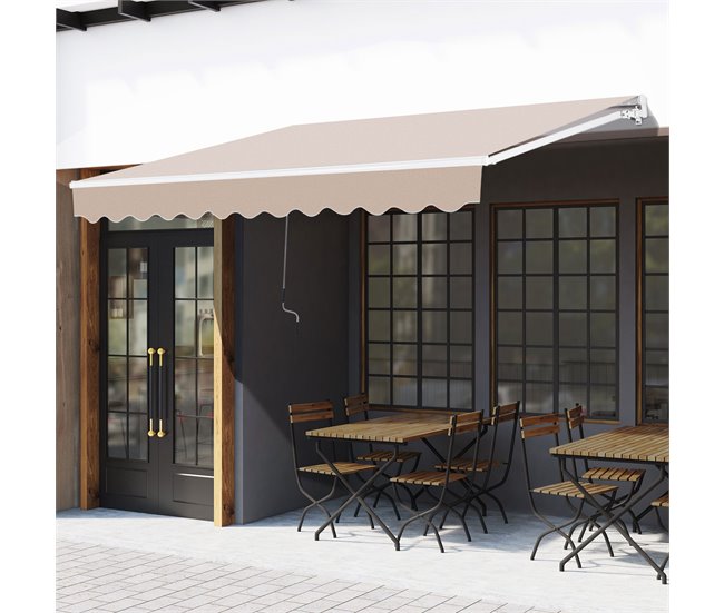 Toldo Manual Retráctil Poliéster 295x200 Crudo