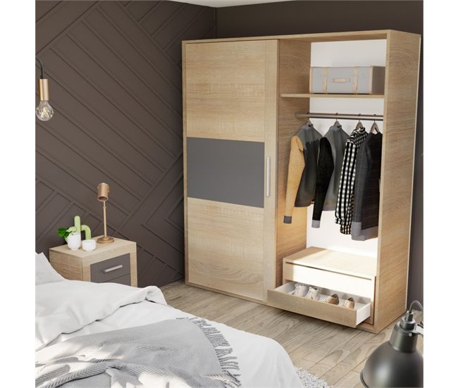 Dormitorio Kira 4C Plus 180x55 Marron