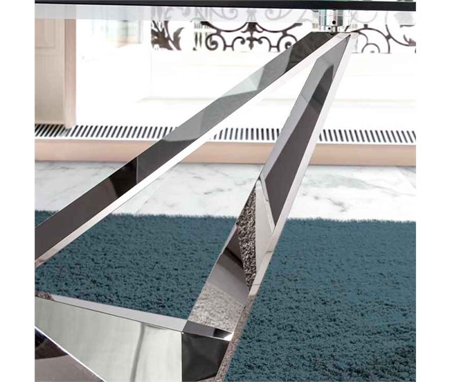 Mesa de Comedor Rectangular - Modelo MADRID Transparente