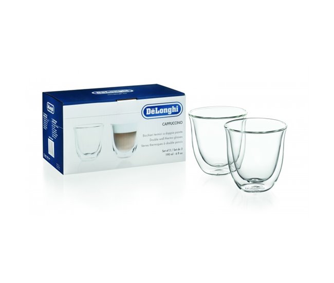 Juego De 2 Vasos Para Cappuccino Transparente