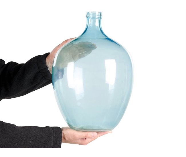 Beliani Jarrón para flores ROTI Azul Claro