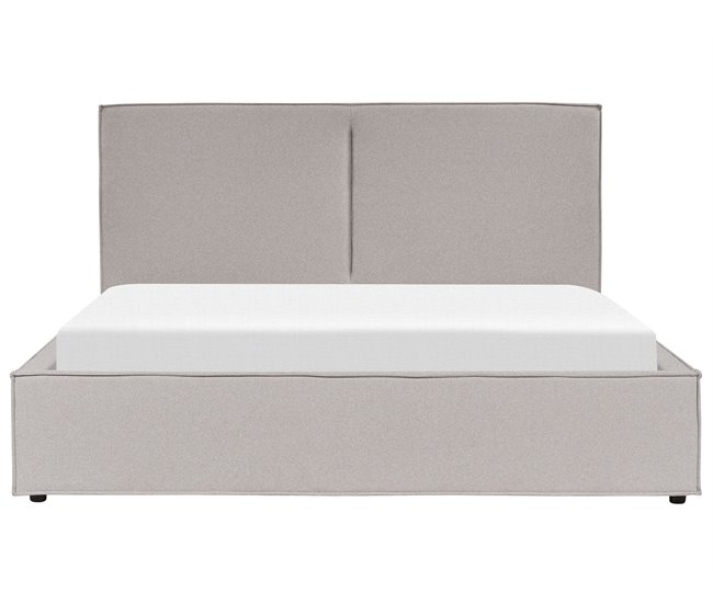 Beliani Cama con almacenaje Poliéster MOISSAC 197x224 Azul Claro