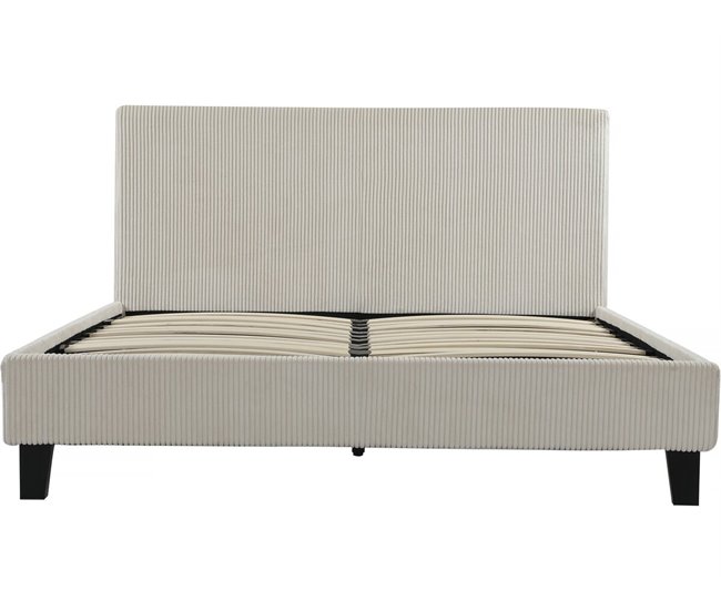 Cama en pana 160x200 Beige