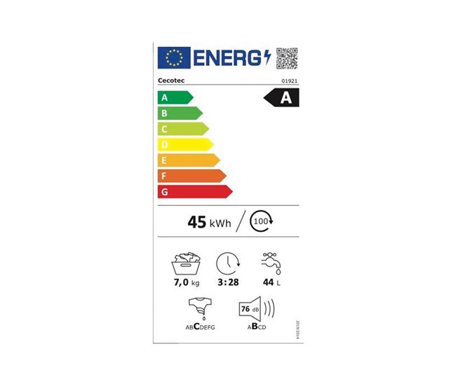 Cecotec Lavadora de carga frontal Bolero DressCode 7610 Inverter Blanco