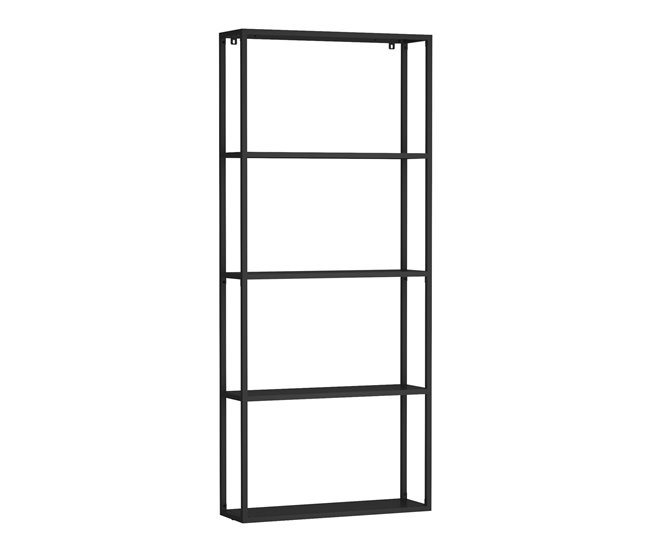 Elegante estante de pared de acero Gris