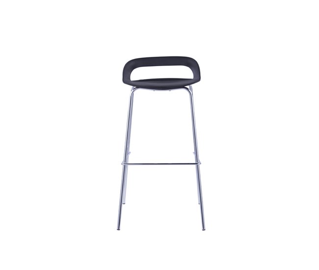 Taburete alto STAR fijo 86,5 cm de alto Negro
