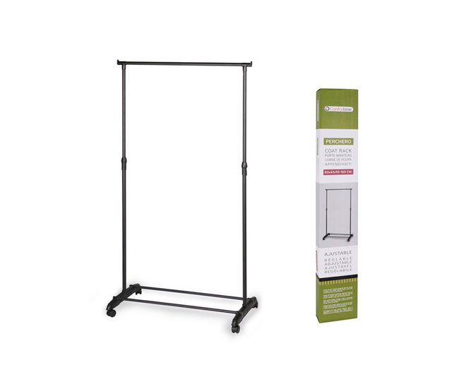 Burro ropa LEO negro 165x43x80cm Negro