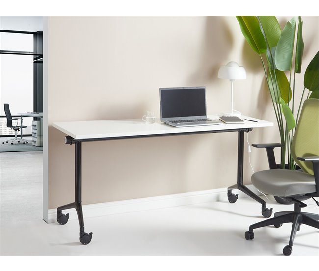 Beliani Escritorio plegable CAVI 160x60 Blanco