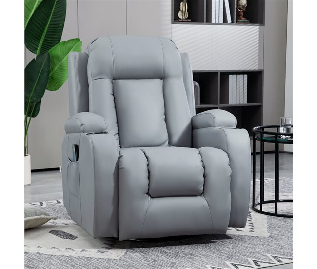 Sillón de Masaje PU HOMCOM, hogar - sofás y butacas Gris